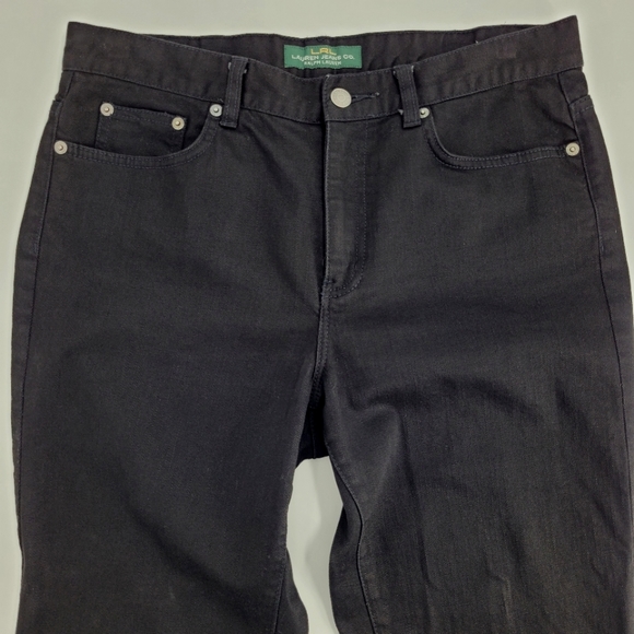 Lauren Ralph Lauren Jeans Size 8 Classic Straight Leg Black Stretch Denim - Picture 4 of 17